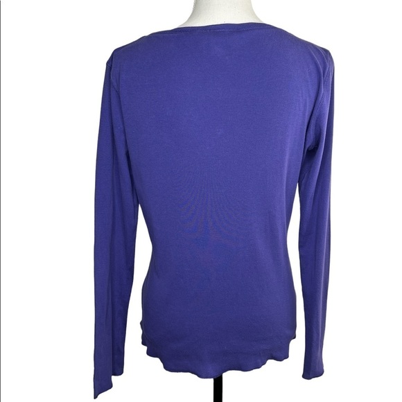 Harley-Davidson Motorcycle Biker Eagle Purple Long Sleeve Shirt - Picture 2 of 9